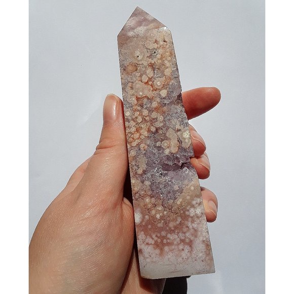 Amethyst x Flower Agate Tower - Picture 1 of 5